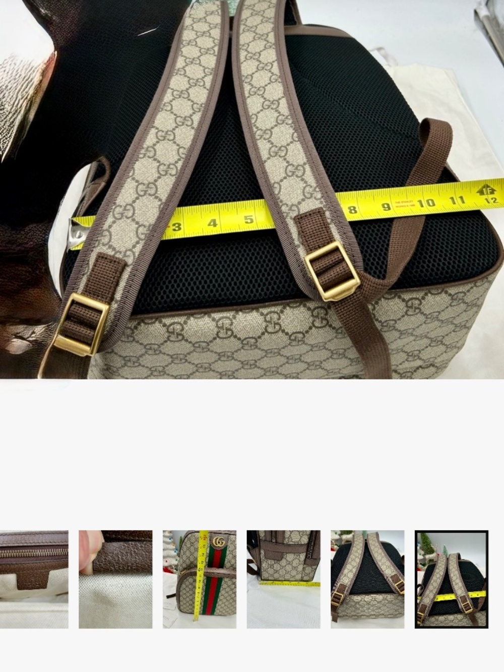 Gucci Ophedia GG Supreme Backpack.  Made in Italy. New with tags. - Picture 3 of 13